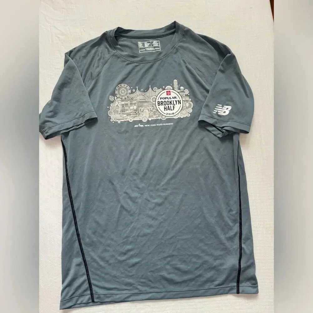 New balance NYRR Brooklyn Half Marathon 2018 Men’s Running T-shirt  Sz Medium‎
